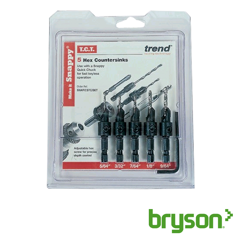 Snappy Countersink TCT Set Screwdriver Bits & Chucks Tool