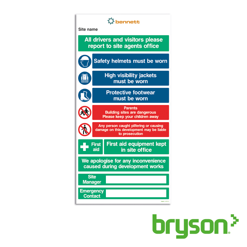 Construction Site Safety Board Sign Site Safety Boards