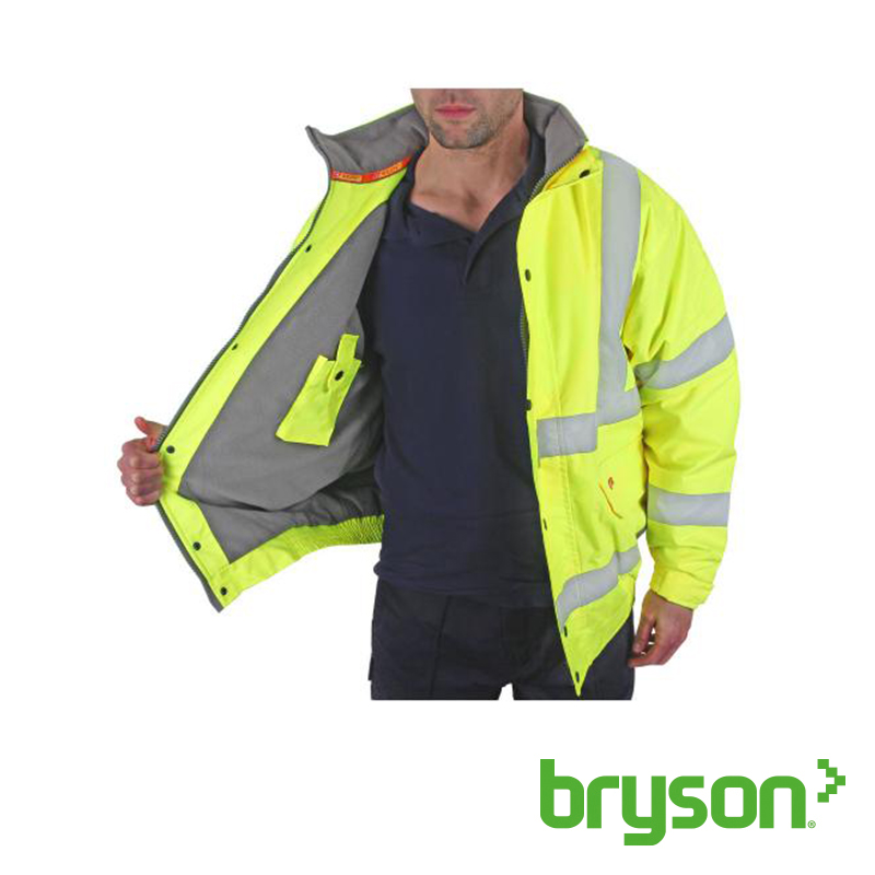 Yellow Hi-Vis Bomber Jacket