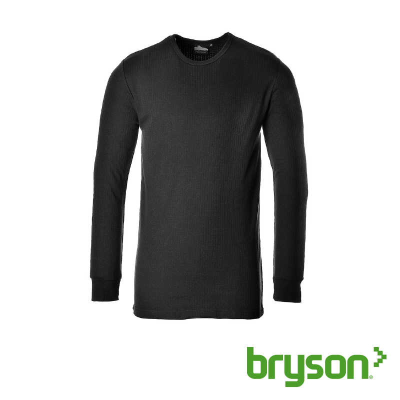 Portwest Thermal T Shirt Long Sleeve - Black
