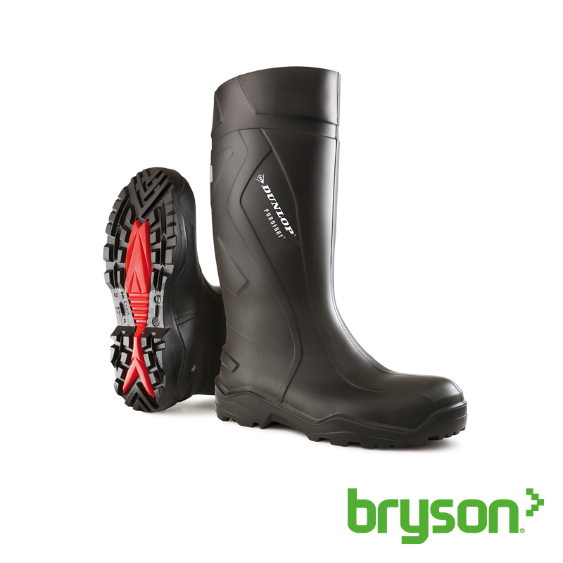 Dunlop Purofort + Full Safety black wellington