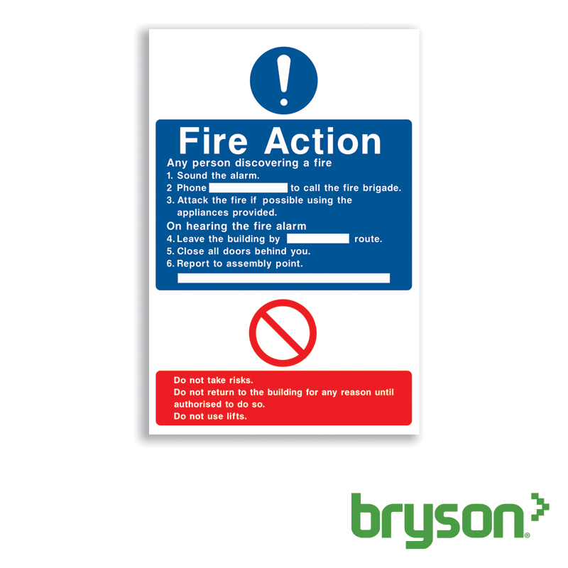 Fire Action Sign