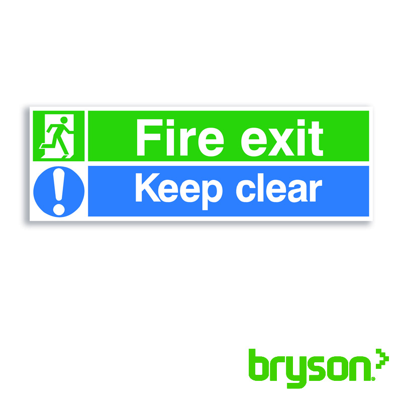 Fire Exit Running Man Keep Clear Sign
