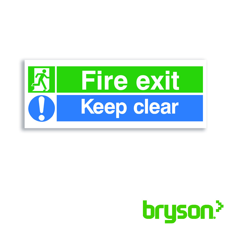Fire Exit Running Man Keep Clear Sign