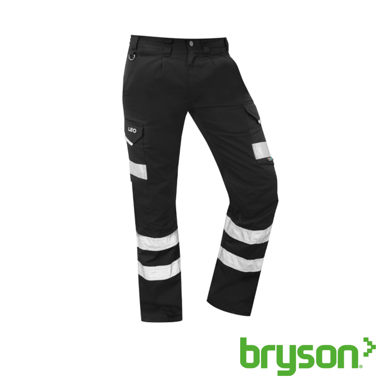 Leo Ilfracombe EcoViz Polycotton Cargo Trouser Black