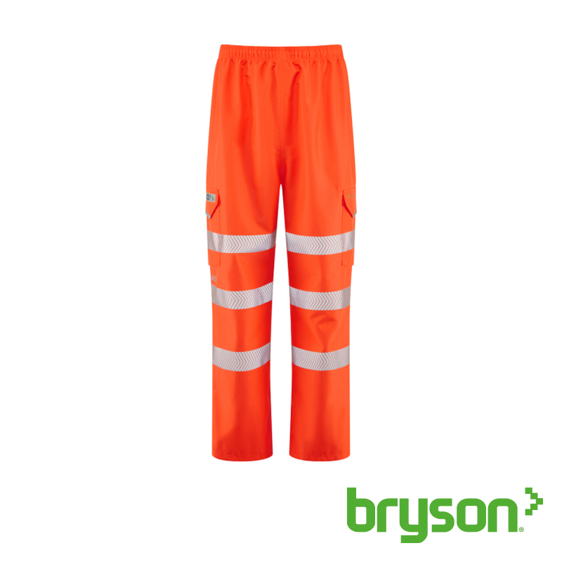Leo Instow Ecoviz Breathable Cargo Trouser Orange