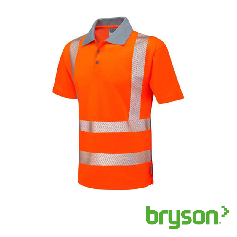 Leo Woolacombe EcoViz Performance+ Polo Shirt Orange