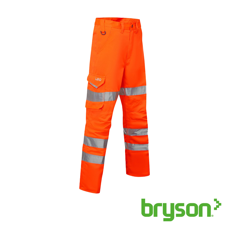 Leo Workwear Pennymoor EcoViz Womens Cargo Trouser - Orange