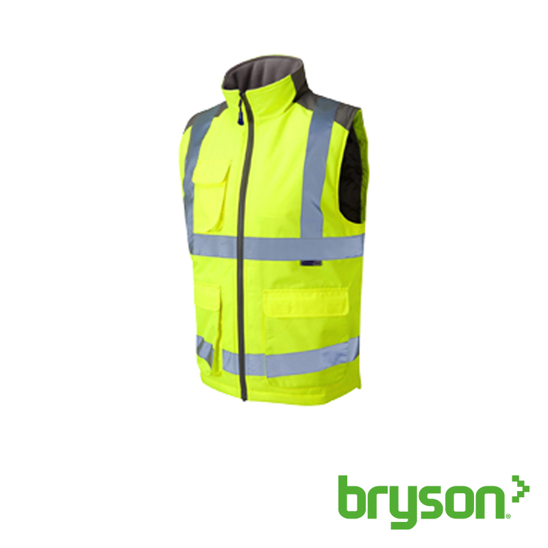 Leo Workwear Torrington Hi Vis Bodywarmer - Yellow