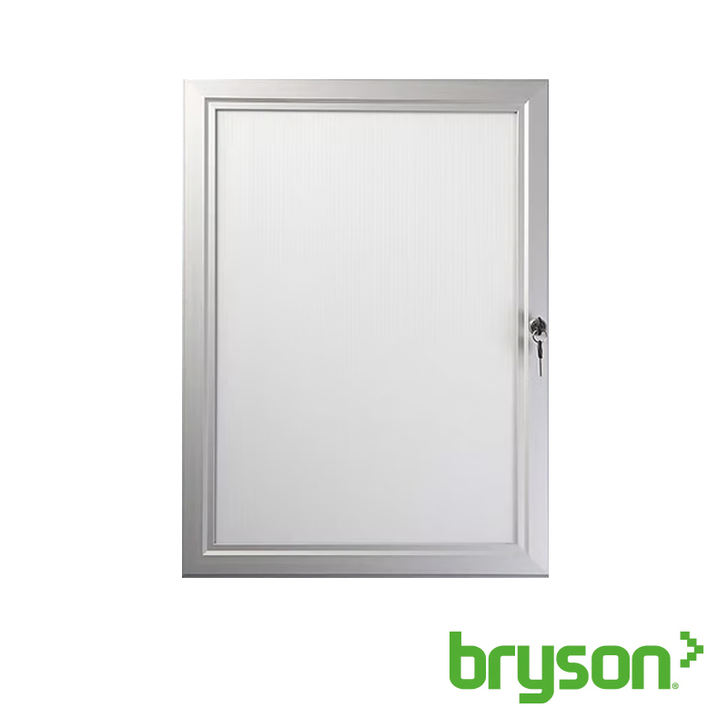 Lockable Poster Case Silver