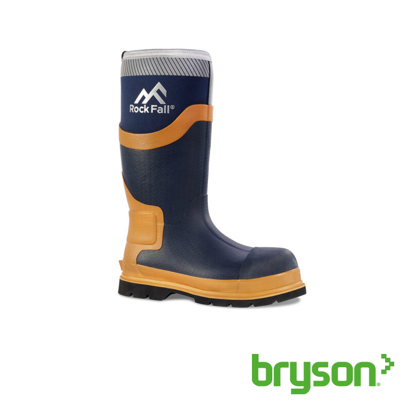 Rockfall Silt S5 CI HRO SRC Safety Wellingtons - Blue/Orange