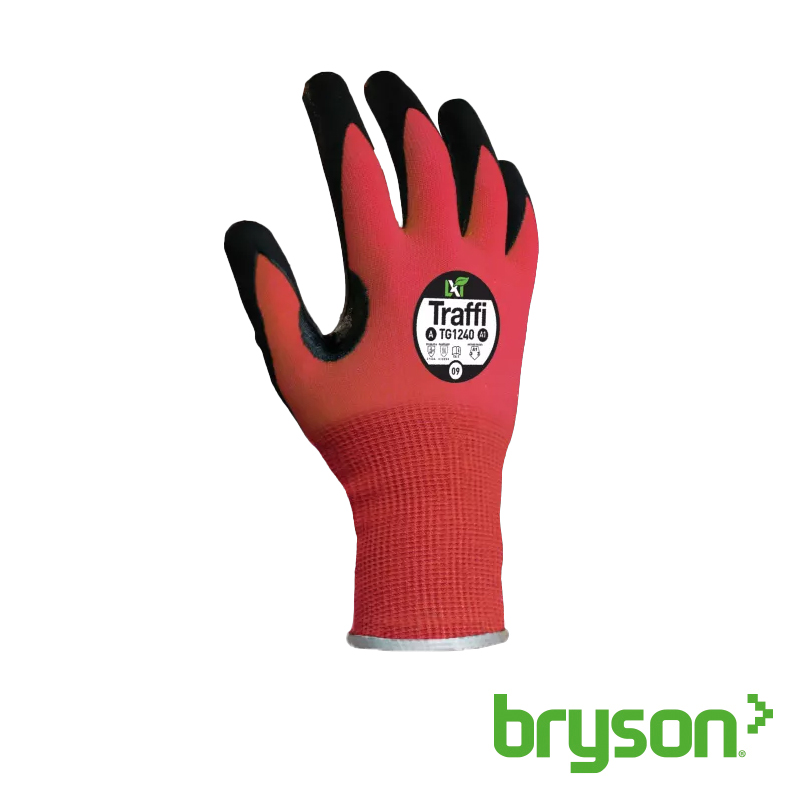 Traffi TG1240 Microdex LXT Nitrile Glove Red