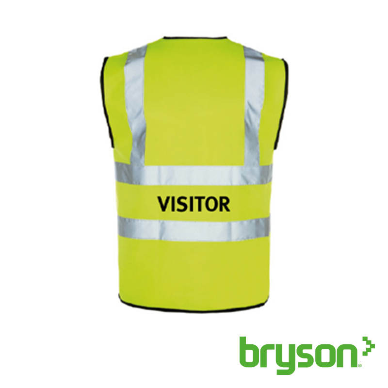 Yellow Hi-Vis Waistcoat + Visitor Logo