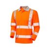 Leo Barricane EcoViz Performance+ Sleeved Polo Shirt Orange