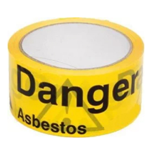 Danger Asbestos Warning Tape - 66mm x 50m