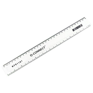 Q Connect Clear Ruler - 30cm - Pack of 10