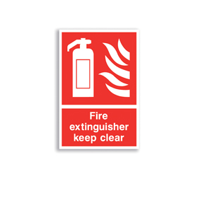 Fire Extinguisher Keep Clear Sign