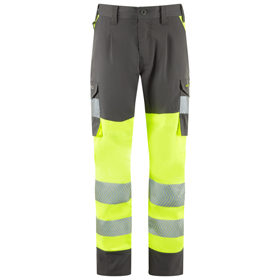 Leo Workwear Winswell Womens Stretch Cargo Trouser Yellow Grey