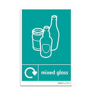 Mixed Glass Waste Sign