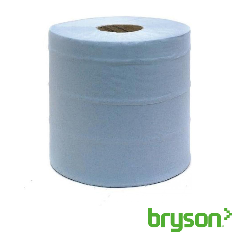 Connect Essentials Centrefeed Paper Wiping Rolls 2-Ply Blue
