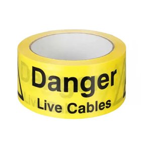Danger Live Cables Hazard Tape