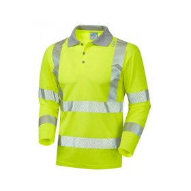 Leo Barricane EcoViz Performance+ Sleeved Polo Shirt Orange