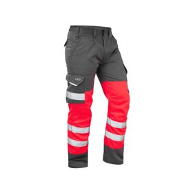 Leo Bideford Class 1 Cargo Trousers Red / Grey