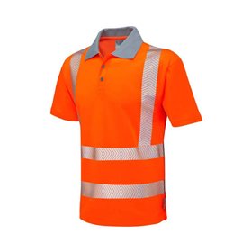 Leo Woolacombe EcoViz Performance+ Polo Shirt Orange
