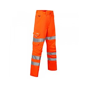 Leo Workwear Pennymoor EcoViz Womens Cargo Trouser - Orange