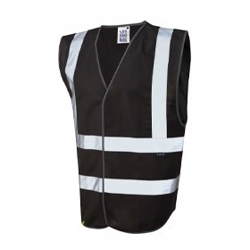 Leo Workwear Pilton HiVis Waistcoat Black