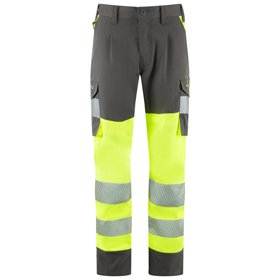 Leo Workwear Winswell Womens Stretch Cargo Trouser Yellow Grey