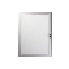 Lockable Poster Case Silver