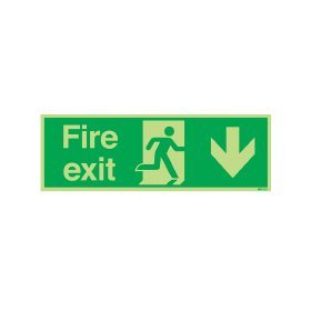 Photoluminescent Fire Exit Signage