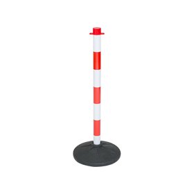 Post And Chain Bollards Redwhite Set Of 6