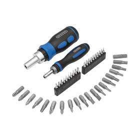 Ratchet Screwdriver & Bit Set - 1/4 - 42 Piece