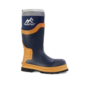 Rockfall Silt S5 CI HRO SRC Safety Wellingtons - Blue/Orange
