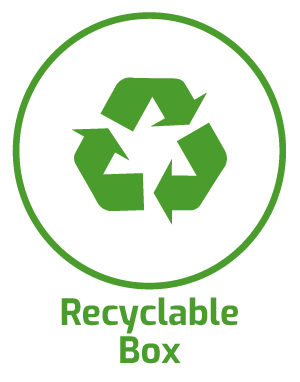 100% recyclable box