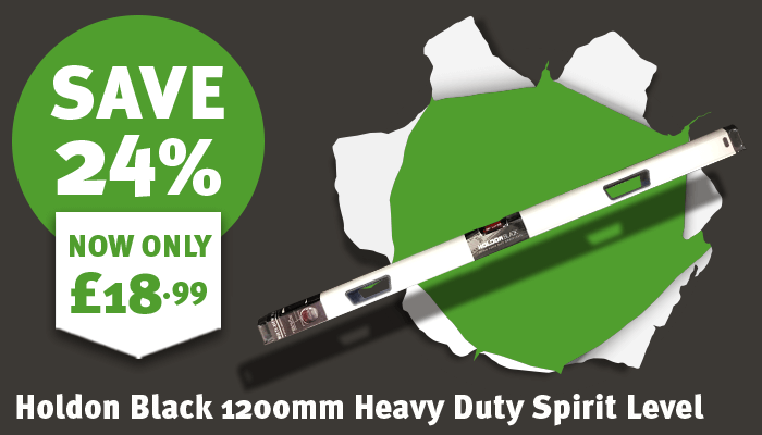 Holdon Black 1200mm heavy Duty Spirit Level Holdon Black 1200mm heavy Duty Spirit Level